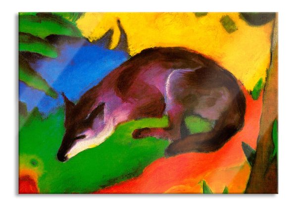 Franz Marc - Fuchs, Glasbild Online-Verkauf