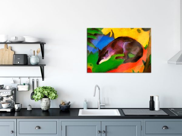 Franz Marc - Fuchs, Glasbild Online-Verkauf – Bild 3