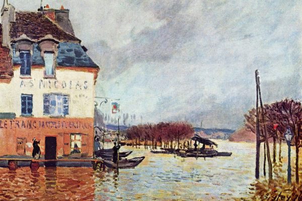Alfred Sisley - Flood at Pont-Marley  , Glasbild Rabatt – Bild 5